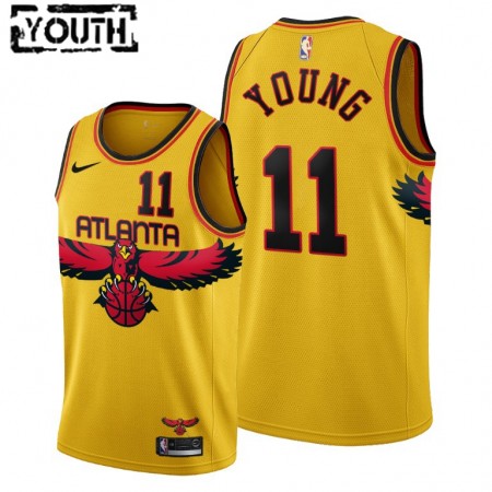 Maillot Basket Atlanta Hawks Trae Young 11 Nike 2021-22 City Edition Throwback 90s Swingman - Enfant